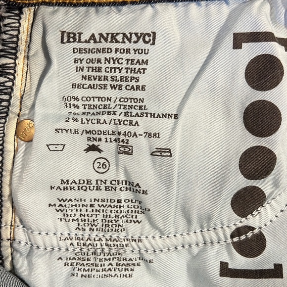 Blank NYC Little Queenie Denim Shorts with Frayed Hem, size 26 - Picture 4 of 7